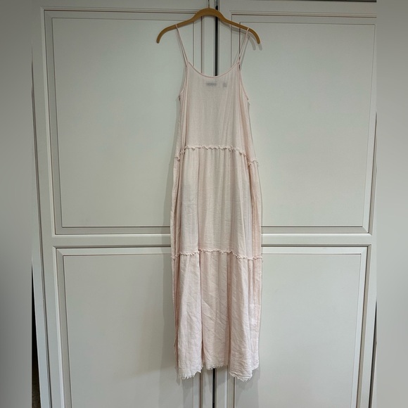 ATM Gauze Tiered Maxi Dress Blush (SD2) - Picture 4 of 8